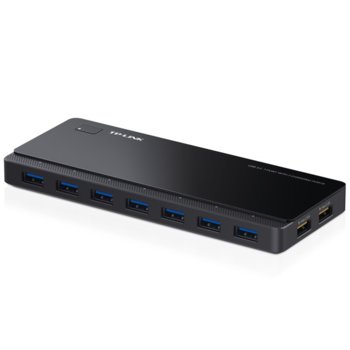 USB Хъб TP-Link UH720, 7 порта, от USB Micro-B към 7x USB 3.0 Type-A, 5000 Mbit/s, черен | JAR Computers TP-Link UH720 7port USB3.0 hub