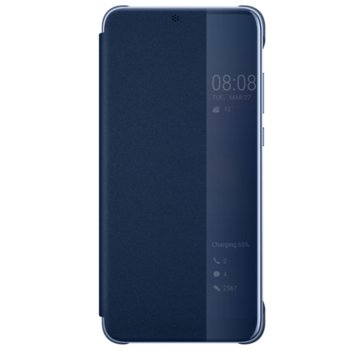 Huawei P20 PRO PU View Protective Cover Blue