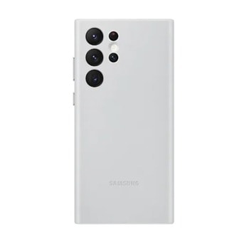 Samsung S22 Ultra S908 Leather Cover Light Gray