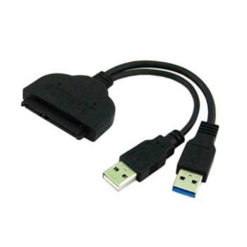 Преходник, USB Type-A(м) към SATA(ж), черен | JAR Computers Преходник USB Type-A(м) към SATA(ж) Черен 18295