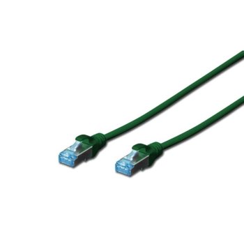 Пач кабел Cat.5e 2m SFTP зелен, Digitus