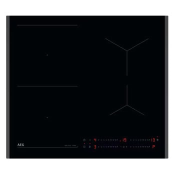Индукционен плот за вграждане AEG TO64IB00FB, 4 нагревателни зони, скосена рамка, Hob2Hood и PowerBoost функции, Eco таймер, черен | JAR Computers AEG TO64IB00FB