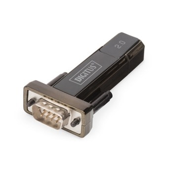 Адаптер Digitus DA-70167, от USB 2.0(м) към RS232, черен | JAR Computers ASSMANN DA-70167
