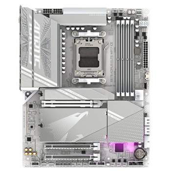 Дънна платка Gigabyte X870 AORUS ELITE WIFI7 ICE, X870, AM5, DDR5, PCI-E 5.0 (HDMI&USB4), 4x SATA 6Gb/s, 4x M.2, 2x USB4, 2.5GbE LAN, Wi-Fi 7, Bluetooth 5.4, ATX | JAR Computers Gigabyte X870 AORUS ELITE WIFI7 ICE