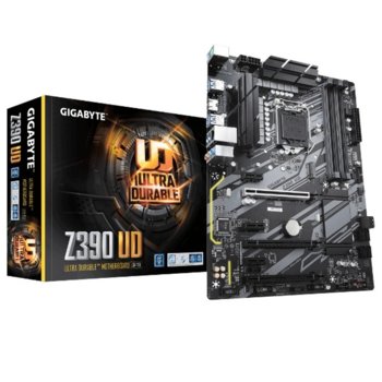Дънна платка Gigabyte Z390 UD, Z390, 1151, DDR4, PCI-E(HDMI)(CF), 6x SATA 6Gb/s, 1x M.2, 8x USB 3.1, ATX | JAR Computers Gigabyte Z390 UD