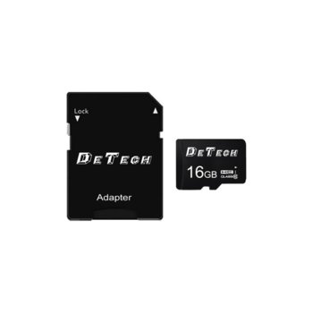 Карта памет DeTech Micro SDHC-I, 16GB, Class 10