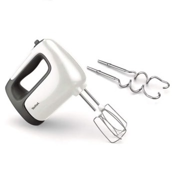 Миксер Tefal HT460138, 500W, 5 степени на работа, с турбо функция, бъркалки за тесто, бял | JAR Computers Миксер Tefal HT460138