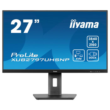 Монитор IIYAMA XUB2797UHSNP-B1, 27" (68.58cm) IPS панел, 4K/UHD, 4ms, 80 000 000:1, 350cd/m2, DisplayPort, HDMI USB, USB-C, LAN | JAR Computers IIYAMA XUB2797UHSNP-B1