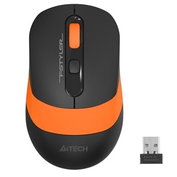 Мишка A4Tech FG10S Fstyler, оптична (2000 dpi), безжична, USB, черна | JAR Computers A4Tech FG10S Fstyler