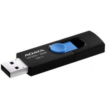 Памет 16GB USB Flash Drive A-Data UV320, USB 3.1, черна-синя | JAR Computers 16GB A-Data UV320 AUV320-16G-RBKBL