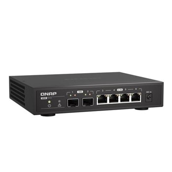 Суич QNAP QSW-2104-2S, 10000Mbps, 6 порта, 4x 2.5GBase-T + 2x 10 Gigabit SFP+ | JAR Computers QNAP QSW-2104-2S