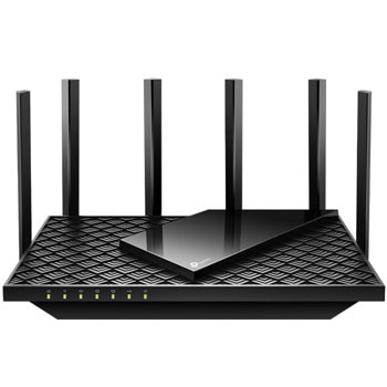 Рутер TP-Link Archer AX72 Pro, 5400 Mbps, 2.4GHz(574 Mbps)/5GHz(4804 Mbps), Wireless AX, 1x WAN/LAN 10/100/1000/2500, 1x WAN/LAN 10/100/1000, 3x LAN 10/100/1000, 6 външни антени | JAR Computers TP-Link Archer AX72 Pro