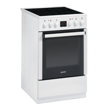 Готварска печка Gorenje EC 55325 AW, клас А, 7,800 w, 4 нагревателни зони, механично управление, индикатор за остатъчна топлина, AquaClean почистване, бяла | JAR Computers GORENJE EC 55325 AW
