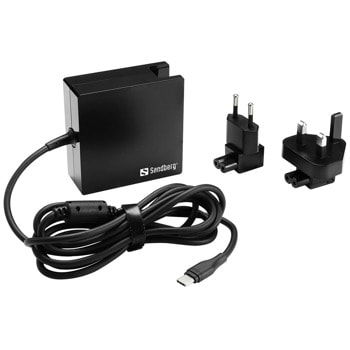 Захранване (заместител) за лаптопи, 20V/4.3A/90W, USB C | JAR Computers Sandberg USB-C PD AC-Charger 90W EU+UK 135-75