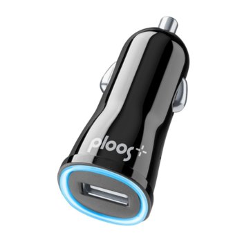 Зарядно за кола Ploos 6568, от авт. запалка към USB A(ж), 5.25V, 1A, черно | JAR Computers Зарядно за кола 12V Ploos 1A
