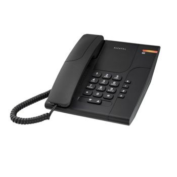 Стационарен телефон Alcatel Temporis 180, функция "свободни ръце", бутон "mute", монтаж на стена, черен image
