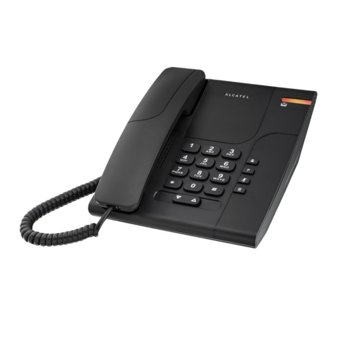 Стационарен телефон Alcatel Temporis 180, функция "свободни ръце", бутон "mute", монтаж на стена, черен | JAR Computers Alcatel Temporis 180 Black