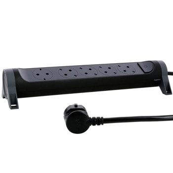 Разклонител Legrand 694532, 5 гнезда, въртящ се, 1.5m кабел, черен | JAR Computers Legrand 694532