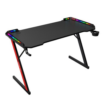 Гейминг бюро Xtrike ME DK-05, поставка за слушалки и чаша, RGB подсветка, черно | JAR Computers Гейминг бюро Xtrike ME DK-05