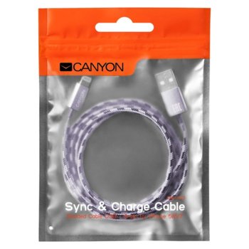 Canyon USB A(м) to Lightning(м) 1m Purple CNE-CFI3