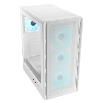 Кутия Cougar Gaming Airface Pure Pro, ATX/microATX/Mini-ITX, 1x USB 3.2 Gen 2 Type-C, 2x USB 3.0 Type-A, 4x 120mm ARGB вентилатора, с прозорец, бяла, без захранване | JAR Computers Cougar Gaming Airface Pure Pro White CGR-2GA5W-P