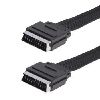 Кабел Royal CABLE-SCART 22/5, от SCART(м) към SCART(м), 5m, черен | JAR Computers Royal CABLE-SCART 22/5 26717