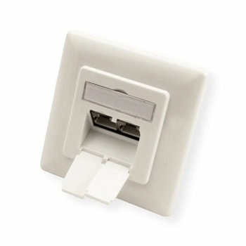 Розетка Roline 25.99.8490, за стенен монтаж, 2x RJ-45(ж), STP, Cat.6А | JAR Computers Roline 25.99.8490