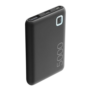 Външна батерия/power bank/ Cellularline ESSENCE 5000, 5000 mAh, 12W, Micro USB, USB-A, USB-C, черна | JAR Computers Cellularline PBESSENCE5000B 8874