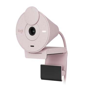 Уеб камера Logitech Brio 300 (960-001448), микрофон, Full HD (1920x1080@30fps), USB-C, розова | JAR Computers Logitech Brio 300 Rose 960-001448