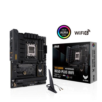 Дънна платка ASUS TUF GAMING B650-PLUS WIFI, B650, AM5, DDR5, PCI-E 4.0, (DP&HDMI), 4x SATA 6Gb/s, 3x M.2, 1x USB 3.2 Gen 2 Type-C, Wi-Fi 6, Bluetooth v5.2, ATX | JAR Computers Asus B650-PLUS AM5 DDR5 90MB1BZ0-M0EAY0