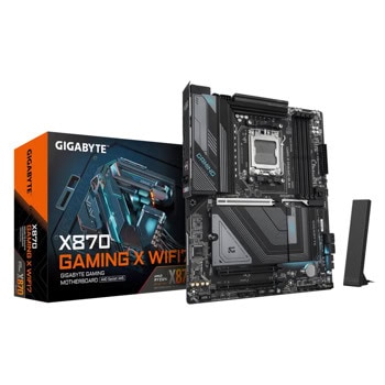 Дънна платка GIGABYTE X870 GAMING X WIFI7, X870, AM5, DDR5, PCI-E 5.0 (HDMI), 4 x SATA 6Gb/s, 3 x M.2, 2.5GbE LAN, Wi-Fi 7, ATX | JAR Computers Дънна платка GIGABYTE X870 GAMING X WIFI7