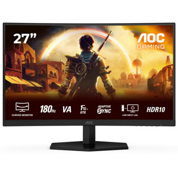 Монитор AOC C27G42E, 27" (68.58 cm) VA панел, 180Hz, Full HD, 4ms, 3000:1, 300cd/m2, DisplayPort, HDMI | JAR Computers AOC C27G42E