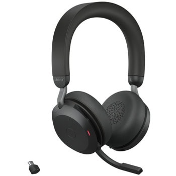 Слушалки Jabra EVOLVE2 75 (27599-989-899), безжични, Bluetooth, USB-C, микрофон, черни | JAR Computers Jabra EVOLVE2 75