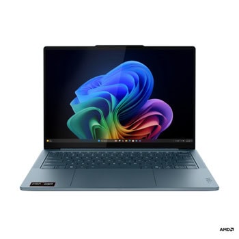 Лаптоп Lenovo Yoga 7 14AKP10 (83JR000YBM)(син), шестядрен AMD Ryzen AI 5 340 2/4.8GHz, 14"(35.56cm) WUXGA OLED Display, 24GB LPDDR5x, 1TB SSD, 1x USB 3.2 Gen 1 Type-A, Windows 11 Home, 1.38kg | JAR Computers лаптоп lenovo yoga 7 14akp10 83jr000ybm