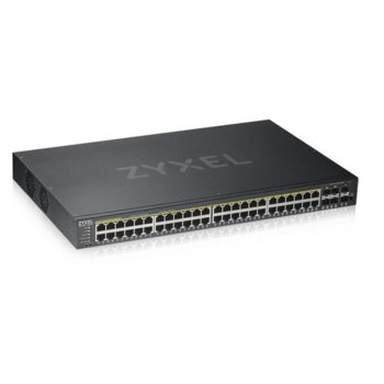 Суич ZyXEL GS1920-48HPv2, 1000 Mbps, 44x 10/100/1000, 48x PoE, 4x RJ-45/SFP, 2x SFP | JAR Computers ZyXEL GS1920-48HPv2