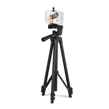 Трипод HAMA Star 04640, за смартфони до 5.6 - 8.2cm, Bluetooth връзка, 112cm макс. височина, 3-посочна глава въртяща се в 3 посоки, черен | JAR Computers Трипод HAMA Star 04640