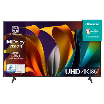 Телевизор Hisense 85A6N, 85" (215.9cm) 4K/UHD DLED Smart TV, HDR10+, Dolby Vision, DTS Virtual:X, DVB-T2/T/C/S2/S, Wi-Fi, Bluetooth, LAN, 3x HDMI, 2x USB | JAR Computers Hisense 85A6N