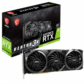 Видео карта Nvidia GF RTX 3080 Ti, 12GB, MSI VENTUS 3X OC, PCI-E 4.0, GDDR6X, 384-bit, DisplayPort, HDMI | JAR Computers MSI 912-V389-078