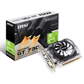 Видео карта nVidia GeForce GT 730, 2GB, MSI N730K-2GD3/OCV1, PCI-E 2.0, DDR3, 64 bit, HDMI, DVI, D-Sub | JAR Computers MSI N730K-2GD3/OCV1