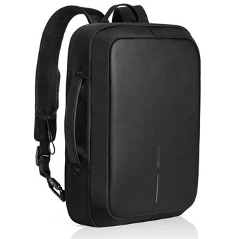 Раница за лаптоп XD Design Bobby Bizz (P705.571), до 15.6" (39.62 cm), USB порт за зареждане, скрити ципове, устойчив на прорязване материал, водоотблъскващ материал, двойна функция: раница или чанта, черна | JAR Computers XD Design Bobby Bizz черна P705.571