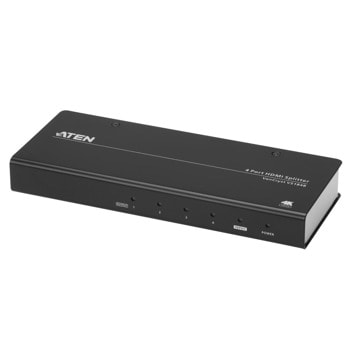 HDMI сплитер ATEN VS184B, от 1x HDMI(ж) към 4x HDMI(ж), до 15м, 4K 2160p@60FPS (3840x2160), 3D поддръжка, 1 устройство | JAR Computers Aten VS184B