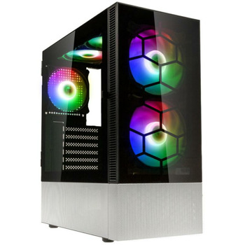 Кутия Kolink Observatory MX Glass ARGB, ATX/Micro-ATX/Mini-ITX, 2x USB 3.0, с прозорец, 5x ARGB вентилатора, черна/бяла, без захранване | JAR Computers Kolink Observatory MX Glass ARGB B&W GEKL-141