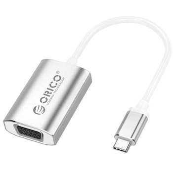 Адаптер Orico XC-102-SV, от USB Type-C(м) към VGA(ж), сребрист | JAR Computers Orico XC-102-SV