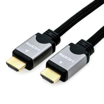 Кабел Roline 11.04.5851, от HDMI(м) към HDMI(м), 2m, черен | JAR Computers Roline 11.04.5851 HDMI(м) към HDMI(м) 2м