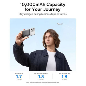 baseus picogo am41 qi2 power bank 10000mah черен