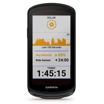 Навигация за велосипеди Garmin Edge 1040 Solar, 3.5" (8.89 cm) дисплей, GPS, Wi-Fi, ANT+, Bluetooth, 64GB вградена памет, до 30 часа време за работа, microSD слот, IPX7 водоустойчивост, соларно зареждане, основна карта | JAR Computers Garmin Edge 1040 Solar 010-02503-21