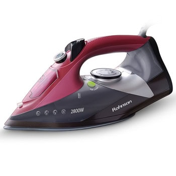 Ютия Rohnson R 387, паров удар 180 г/мин, функция самопочистване, функция вертикално гладене, регулатор на температурата, резервоар за вода 380 мл., 2800 W, червено/черна | JAR Computers Rohnson R 387