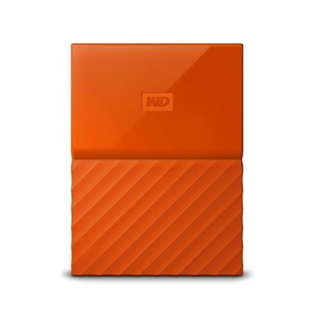 Твърд диск 2TB Western Digital My Passport (оранжев), външен, 2.5" (6.35 cm), USB 3.0 | JAR Computers 2TB WD My Passport Orange WDBYFT0020BOR