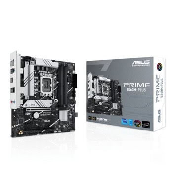 Дънна платка Asus PRIME B760M-PLUS, B760, LGA1700, DDR5, PCI-E 4.0 (DP&HDMI), 4x SATA 6Gb/s, 2x M.2 slots, 2x USB 3.2 Gen 2, 2.5GbE LAN, Micro ATX | JAR Computers Asus PRIME B760M-PLUS 90MB1GY0-M0EAY0