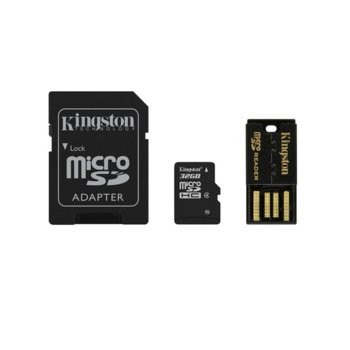 32GB microSDHC Kingston adapter USB reader Class4